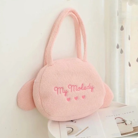 Melody bag shoulder handbag plush pink womens plush kawaii cartoon ears - Picture 2 of 7